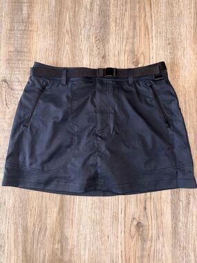 Outdoor Voices RecTrek Skort Black Medium Belted G-Hook Hiking Active Skirt